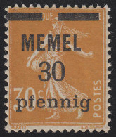 Memel 21x Aufdruck Normal 30 Pf. Auf 30 C, GC-Papier, ** Postfrisch - Memel (Klaipeda) 1923