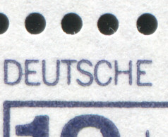 532I/XI BuS 10 Pf. N.F. C/D-Paar Mit PLF XI Mittelstrich Im E Verkürzt, ** - Variétés Et Curiosités