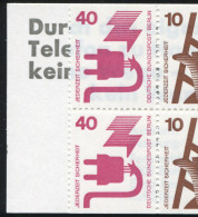 9dIa MH Unfall Teilgezähnt 1974 - Angeschnittene Klischeenummer Auf 2. DS ** - Postzegelboekjes