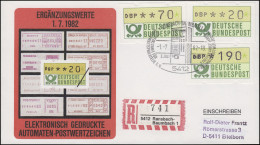 1.1  Drei ATM-Ergänzungswerte 20+70+190 Pf Auf Ransbach R-FDC ESSt 1.7.82 - Machine Labels [ATM]