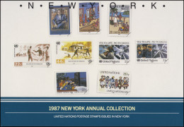 UNO New York Jahressammelmappe Souvenir Folder 1987, Postfrisch ** - Autres & Non Classés