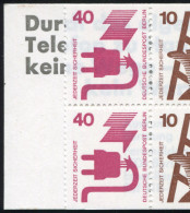 9dIb MH Unfall Teilgezähnt 1974 - Angeschnittene Klischeenummer Auf 2. DS ** - Postzegelboekjes