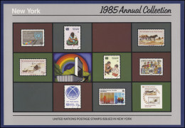 UNO New York Jahressammelmappe Souvenir Folder 1985, Postfrisch ** - Autres & Non Classés