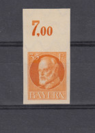 134BI Ludwig 35 Pfennig - Ungezähnt Ohne Aufdruck Vom Oberrand, ** Postfrisch - Neufs