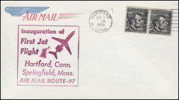 Erstflug FIRST FLIGHT AM-97 Hartford/Conn. - Springfield/Mass. HARTFORD 1.9.66  - Other & Unclassified