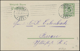 Bayern Postkarte MÜNCHEN 2 B P 8.11.09 Nach Dessau - Postal  Stationery