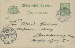 Bayern Postkarte WÜRZBURG 9.4.01 Nach Bestellt Von CHARLOTTENBURG 10.4.01 - Postal  Stationery