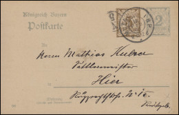 Bayern P 74/04 Ziffer 3 Und 2 Pf. DV 06: Orts-PK MÜNCHEN I. B.P. - 10.2.08  - Postal  Stationery