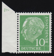 183xWv Heuss 10 Pf Seitenrand Mit Druckerzeichen DZ 4 Positiv, Ungefaltet, ** - Unused Stamps