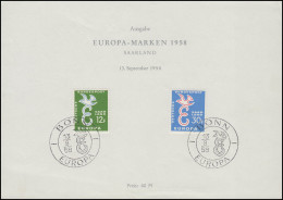 439-440 ETB-Vorläufer Saarland Europa 1958, Kleiner Eckknick / Leicht Bügig - Other & Unclassified