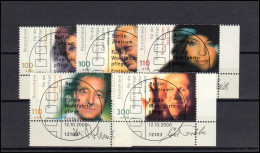 2143-2147 Filmschauspieler 2000: ER-Satz Unten Rechts Mit Voll-O, ESSt Berlin - Used Stamps