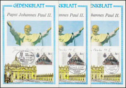 Papst Johannes Paul II In Deutschland 1987: 12 Gedenkblätter Mit 12 Versch. SSt - Papes