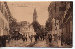 Carte Postale Ancienne Brive - Société Générale. Clocher Saint Sornin - Banques - Brive La Gaillarde