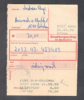 DDR. EF. Mi.-Nr. 3310 Auf Einzahlungsauftrag. - Storia Postale