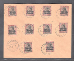 Deutsche Post  In Marocco, 10 X Mi.-Nr. 53 Gestempelt Auf Brief.. - Deutsche Post In Marokko