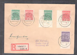 SBZ. West-Sachsen Mi.-Nr. 124-125 X Und Y + 117 Xb Als R-Brief, Gelaufen . - Other & Unclassified