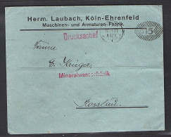 DR. Reklame-Brief, Maschinen- Und Armaturen-Fabrik, H. Laubach, Köln-Ehrenfeld. - Autres & Non Classés