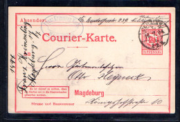 Privatpost, Courier-Karte Magdeburg Gelaufen 18.7.94 - Postes Privées & Locales
