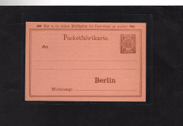 Privatpost, Packet-Fahrt, Berlin 2 Pf Ganzsache Mit Zudrück.,ungebraucht - Private & Lokale Post