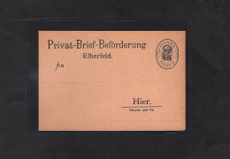 Privatpost, Elberfeld, 2 Pf Ganzsachen Ungebraucht. - Private & Local Mails