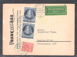 Berlin, Postschnelldienst-Karte  Mit Mi.-Nr. 2x85 Und 49 - Brieven En Documenten