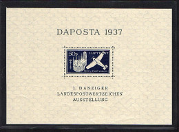 Danzig, Daposta 1937 Mi.-Nr. Block 2 A Postfrisch, Sign. GruberBPP. - Autres & Non Classés