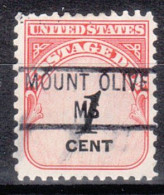 USA Precancel Vorausentwertungen Preo Locals Mississippi, Mount Olive 841 - Preobliterati