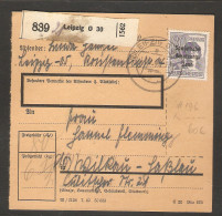 SBZ, Mi.-Nr. 196 EF Auf Paketkarte. - Other & Unclassified