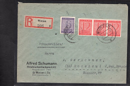 SBZ-Westsachsen Mi.-Nr.117y + 119y (3X) Als R-Fernbrief Gelaufen,sign. Dr. Jasch - Other & Unclassified