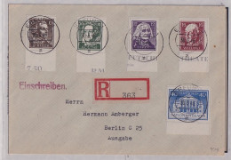  SBZ, Thüringen., Mi.-Nr. 107-11 AX, Auf R-Brief Mit Ak-St., FA. Dr. JaschBPP. - Altri & Non Classificati