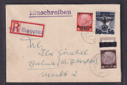 GG., R-Brief Mit  Mi.-Nr  4, 5 OR, 15 - Occupation 1938-45