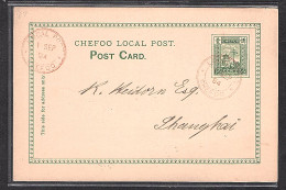 China, Chefoo Local Post Ganzsache, Gestempelt. - Other & Unclassified