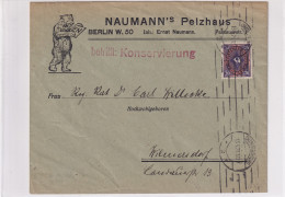 DR. Reklamebrief, Naumann's Pelzhaus, Berlin, Infla Geprüft. - Sonstige & Ohne Zuordnung
