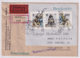 DDR. R-Eilbote-Fernbrief Mit EF.  Mi.-Nr.  Block 95 - Lettres & Documents