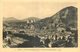 09 - FOIX - VUE GENERALE ET LE PIC SAINT SAUVEUR - LL - Foix