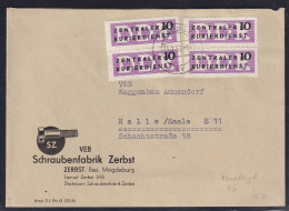 DDR. ZKD-Brief, Fernbrief Mit MeF. Dient-B. Mi.-Nr.  6 - Autres & Non Classés