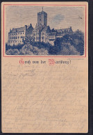 Ansichtkarte-Vorläufer , Schloss Wartburg, Eisenach 1896 Gelaufen. - Autres & Non Classés