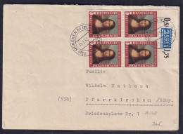 Bund, Fernbrief Mit MeF. Mi.-Nr.  148 OR. (4X) - Storia Postale