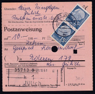 Bund, Postanweisung Mit MeF MI.-Nr. 184 - Briefe U. Dokumente