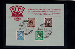 DDR/ SBZ, Sonderpostkarten  FDGB - Kongress - Sonstige & Ohne Zuordnung