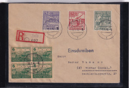 SBZ. Provinz Sachsen, R-Fernbrief Mit Mi.-Nr. 87- 89 A Und 4 X 90 - Altri & Non Classificati