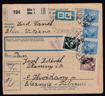 B&M., Paketkarte Von Zlinan Fremdarbeiter Lager Holleischen/Huozdany. - Occupation 1938-45