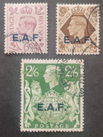 BRITISH OCCUPATION EAST AFRICA FORCES MEF 1943 KING GEORGE VI LONDON ISSUE CAT SASS. N 6-8-9 - Oost-Afrika