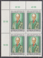 1984 , 125. Todestag Von Erzherzog Johann (1) ( Mi.Nr.: 1774 ) 4-er Block Postfrisch ** - Unused Stamps