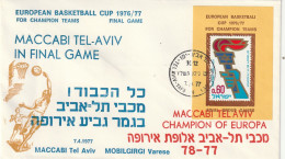 Israël 1977, European Basketball Cup 1976/77 - Lettres & Documents