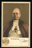 AK Papst Pius XI., Porträt Mit Kreuz  - Papes