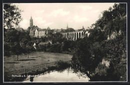 AK Rottweil A. N., Flusspartie Mit Blick Auf Viadukt  - Rottweil