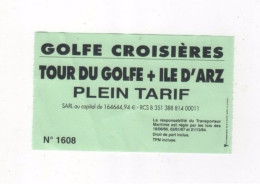 Golfe Croisiere - Tickets D'entrée