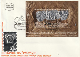 Israël 1985, International Stamp Exhibition ISRAPHIL'85, Tel Aviv. - Lettres & Documents