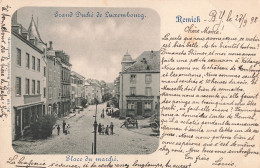 Luxembourg Remich Place Du Marché CPA + Timbre Reich Cachet 1898 - Remich